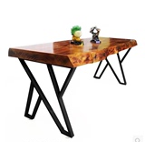 铁艺美式复古实木桌椅组合餐桌餐厅桌椅休闲桌会议桌电脑桌酒吧桌