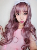 韩国假发女香芋紫长卷发空气刘海长发中分蓬松逼真自然大头皮发套