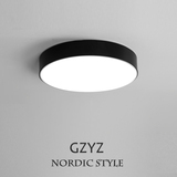 北欧现代简约个性圆LED铁艺吸顶灯阳台过道小卧室客房间餐厅灯饰