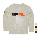 美国代购Polo Ralph Lauren男童幼童文化图案圆领长袖T恤 正品
