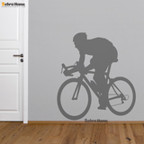 骑单车个性手绘涂鸦大型墙贴墙纸自粘防水卧室墙贴纸创意卧室床头