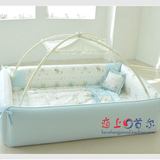 【韩国直送】Aeijoa抗菌儿童婴儿床/可折叠床垫游戏睡床/Bebe蓝色