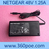 【360poe】原装 NETGEAR 48V 1.25A 电源适配器 TP poe交换机电源