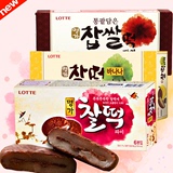 韩国进口食品零食乐天香蕉巧克力打糕派糯米糕红豆饼软糕点心糕点