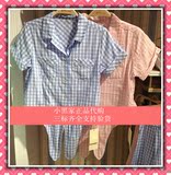 春夏季新款剪标百搭女装短袖韩版格子个性绑带衬衫上衣C3CD42A36