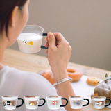 创意情侣ZAKKA耐热玻璃杯子 韩国早餐咖啡牛奶杯耐高温微波炉可用