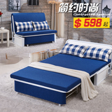 多功能沙发床 单人1.2米双人1.5米宜家布艺可折叠沙发床两用推拉