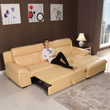 真皮沙发 可变床可储物 头层牛皮沙发 客厅小户型皮艺沙发组合