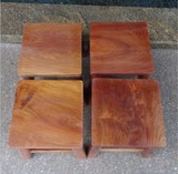 缅甸花梨木小方凳板凳换鞋凳 大果紫檀 实木整板方凳