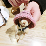 韩国代购 汽车钥匙扣 钥匙圈可爱小熊 包包挂件挂饰 创意钥匙链女