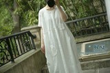 【解夏】原创设计师时尚显瘦进口全棉肌理中长连衣裙袍子3色 不工