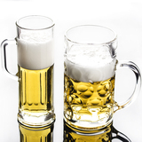 啤酒杯玻璃超大号扎啤杯透明带把手茶杯果汁杯创意加厚批发包邮