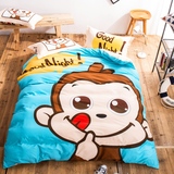 培轩  纯棉卡通四件套全棉儿童床上用品夏季床单被套1.5/1.8m