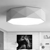 几何吸顶灯 简约现代餐厅LED吸顶灯创意遥控个性圆形灯饰次卧室灯
