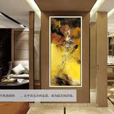 赵无极竖版抽象油画简约现代油画客厅装饰画有框定制竖幅高档手绘