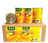 砀山梨糖水黄桃罐头食品多国出口韩国对开四省包邮整箱12罐425克