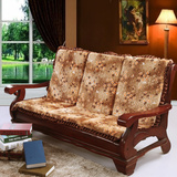 秋冬单个带靠背沙发垫红木老式木头实木春秋椅子椅垫加厚防滑坐垫