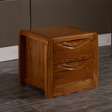 现代中式实木床头柜 储物柜简约抽屉收纳柜红橡木家具 单拍不发