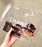 小香韩国手提带手腕带透明PVC防水拎绳化妆品包大容量洗漱包