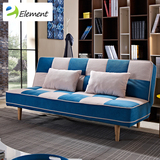北欧宜家多功能可折叠沙发床 布艺小户型实木可拆洗沙发床2001