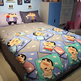 学生宿舍寝室纯棉儿童被套卡通1.2米床单三件套1.5m单人床上用品