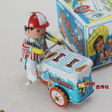 80后怀旧童年经典老玩具 复古儿时回忆雪糕发条铁皮上弦冰淇淋车