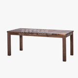 现代简约原木办公桌 全实木书桌白蜡木长方形餐桌 老榆木家具定制