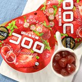 新味道*日本进口零食品 UHA悠哈味觉糖果汁100%草莓橡皮软糖果40g