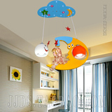 星星月亮儿童房吊灯可爱led创意卡通灯饰男女孩卧室小孩房间灯具