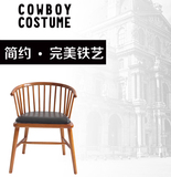现代简约北欧宜家日式曲木色椅靠背扶手餐椅家用电脑椅休闲咖啡椅