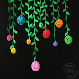 幼儿园环境布置材料手工创意diy装饰品彩色藤编球装饰吊饰批发