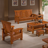 特价中式实木沙发组合单人双人小户型香樟木沙发办公家具客厅沙发