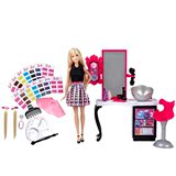 正品Barbie芭比缤纷染发工作室女孩玩具生日礼物DLH63芭比娃娃