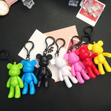 韩国可爱创意暴力熊钥匙扣 汽车钥匙链挂件卡通包扣男女 礼品