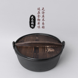铸铁炖锅 老式传统日式小火锅 手工生铁汤锅手提无涂层野炊必备