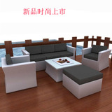 韩式现代藤沙发家具客厅沙发茶几组合 庭院仿藤休闲新款藤编藤椅