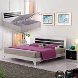 实木质板式床1.5米双人床1.8米储物床高箱床收纳床简约现代储物床