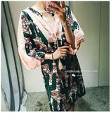 韩国东大门代购2016女装夏季新款民族风刺绣镂空短袖连衣裙