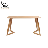 实木餐桌 长方形家用饭桌北欧宜家餐桌椅组合异型腿餐桌 小户型桌
