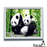 diy数字油画客厅定制作大小尺寸儿童卧室餐厅装饰画手绘动物熊猫1