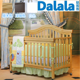 婴儿床实木出口高档环保 美式欧式bb床宝宝床多功能双胞胎游戏床