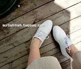 特 512 myfish 夏威夷人鱼 16春夏新品女款 内增高尖头显瘦小白鞋