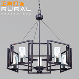 美式工业铁艺复古吊灯北欧后现代简约创意个性艺术餐厅客厅灯具