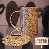 中华麦饭石内蒙古天然特级水杯茶杯子马克杯带盖净化养生简约办公