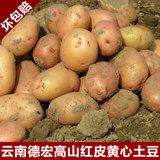 包邮8斤约12个【精品大土豆】云南德宏特产16年新鲜红皮黄心土豆