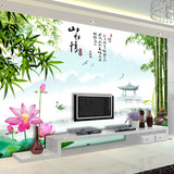 3d立体电视背景墙壁纸壁画客厅沙发墙纸4D风景画5D竹子影视墙