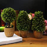 【转型出清】美式仿真小树盆栽装饰桌面绿色植物树脂仿真土盆摆件