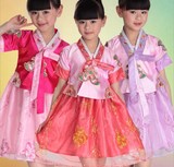 儿童表演服女童民族朝鲜族服装少儿舞台服演出服女童韩服舞蹈夏款