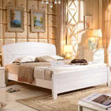 特价全实木床橡木床白色床双人床单人床中式简约现代1.5米1.8米