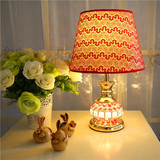 新款特价婚庆床头客厅装饰简约现代红色水晶台灯浪漫奢华LED灯